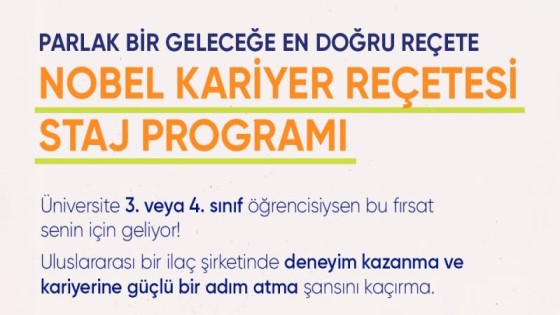 Nobel Kariyer Reçetesi Staj Programı