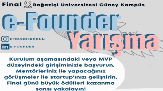 e-Founder Girişimcilik Yarışması İçin Son Başvuru Tarihi 25 Şubat