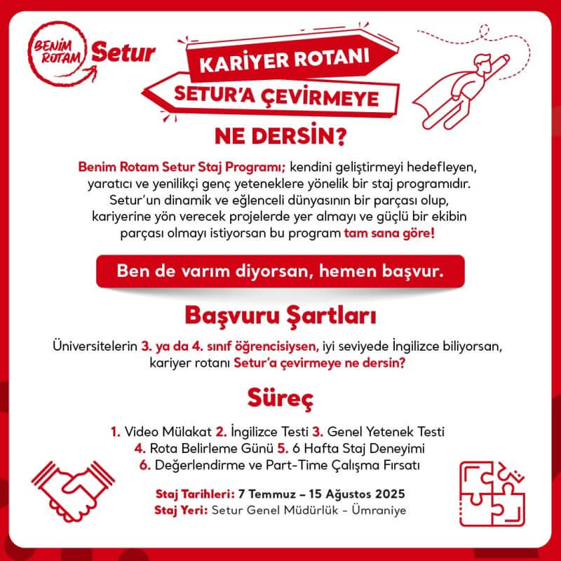 Benim Rotam Setur Staj Programı