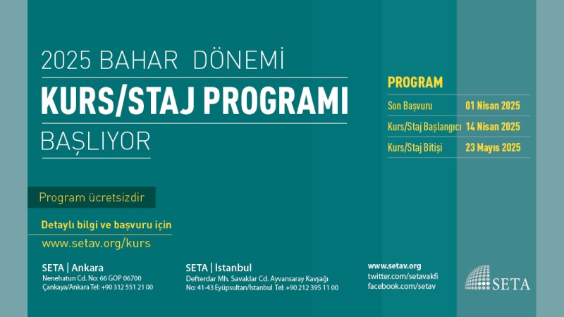 SETA 2025 Bahar Dönemi Kurs/Staj Programı