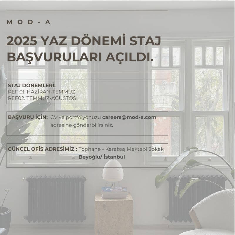MOD Architects 2025 Yaz Dönemi Staj Başvuruları Açıldı