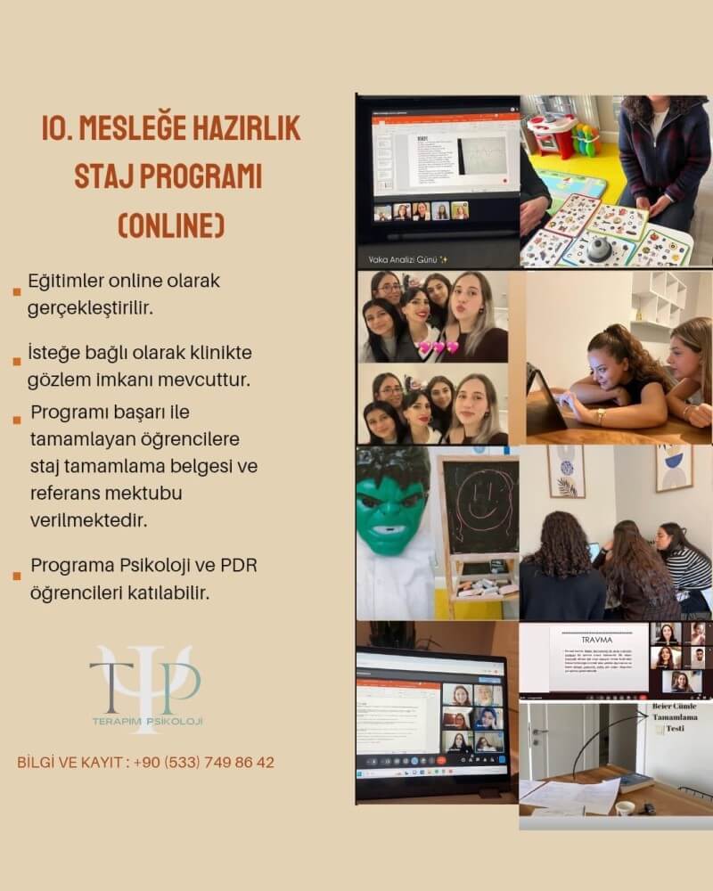 Mesleğe Hazırlık Staj Programı (Online-Ücretsiz Zorunlu ya da Gönüllü Staj Programı)